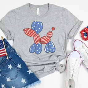 4th of July American Balloon Dog T-Shirt