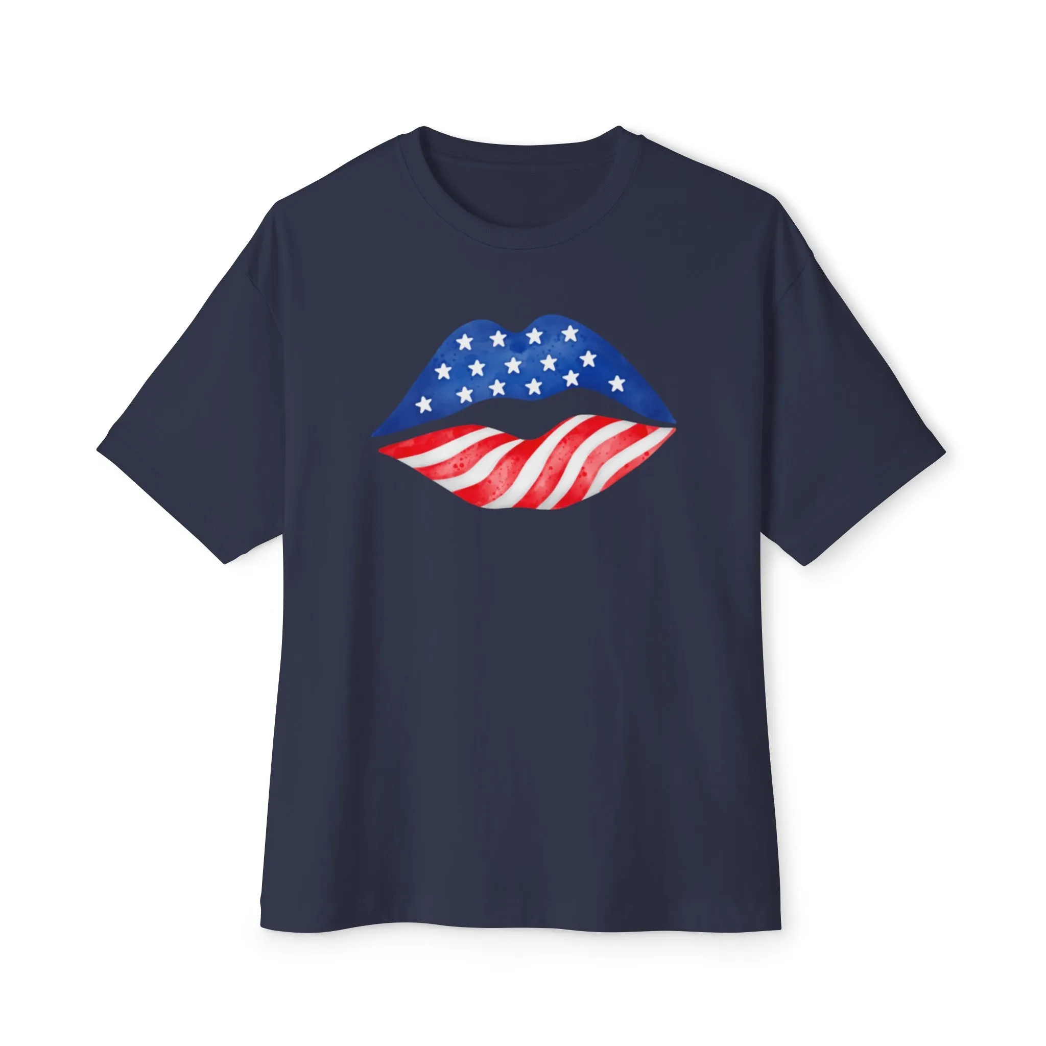 4th of July American Lips Soft Cotton T-Shirt