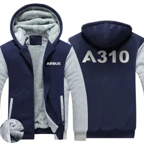 AIRBUS A310 WINTER THICK ZIP SWEATSHIRTS