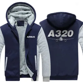 AIRBUS A320 WINTER THICK ZIP SWEATSHIRTS