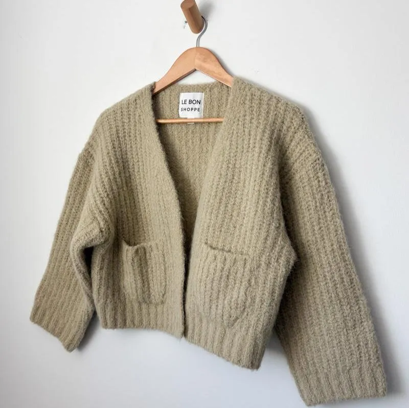 Alpaca Sweater Jacket in Butter
