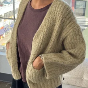 Alpaca Sweater Jacket in Butter