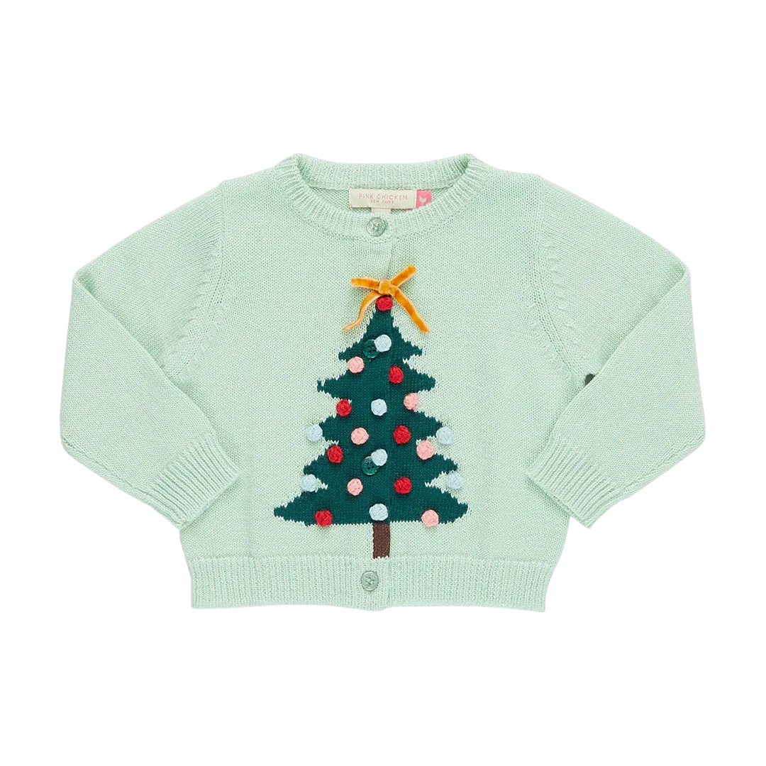 BABY GIRLS MAUDE SWEATER - MINT TREE