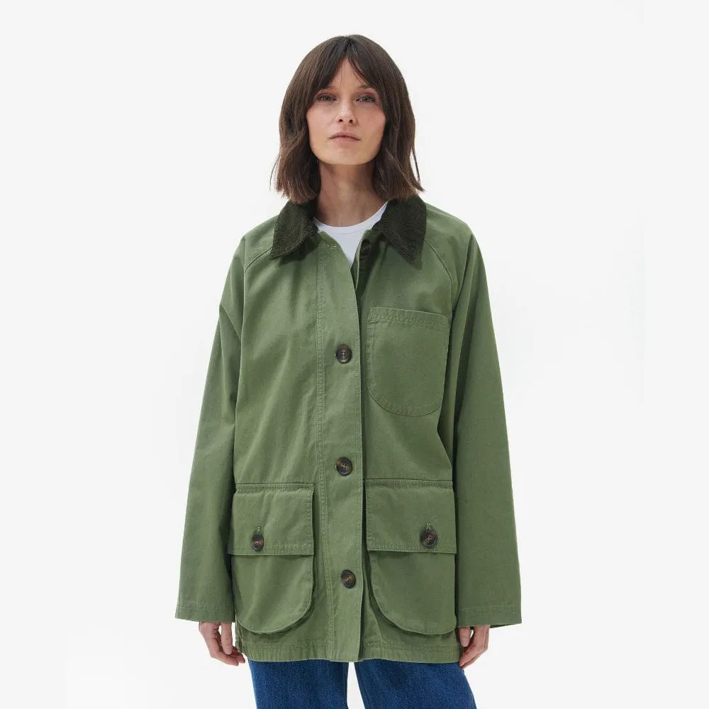 Barbour Pennycress Casual Jacket In Khaki Green