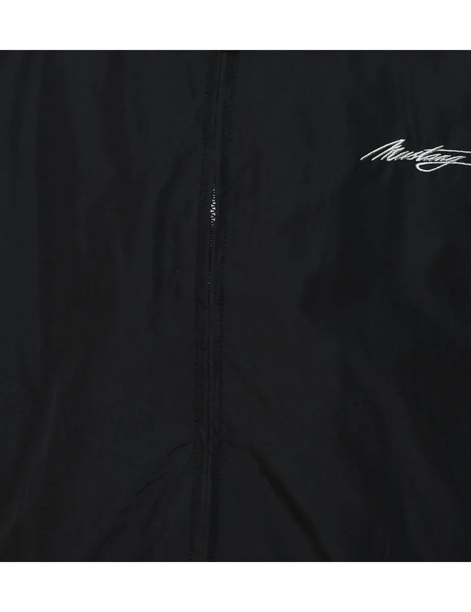 Black & White Zip-Front Nylon Jacket - L