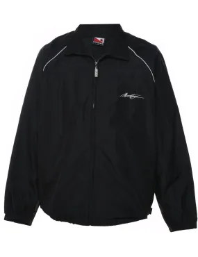 Black & White Zip-Front Nylon Jacket - L