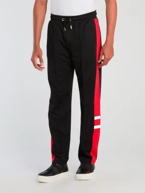 Black Drawstring Acetate Sweatpants