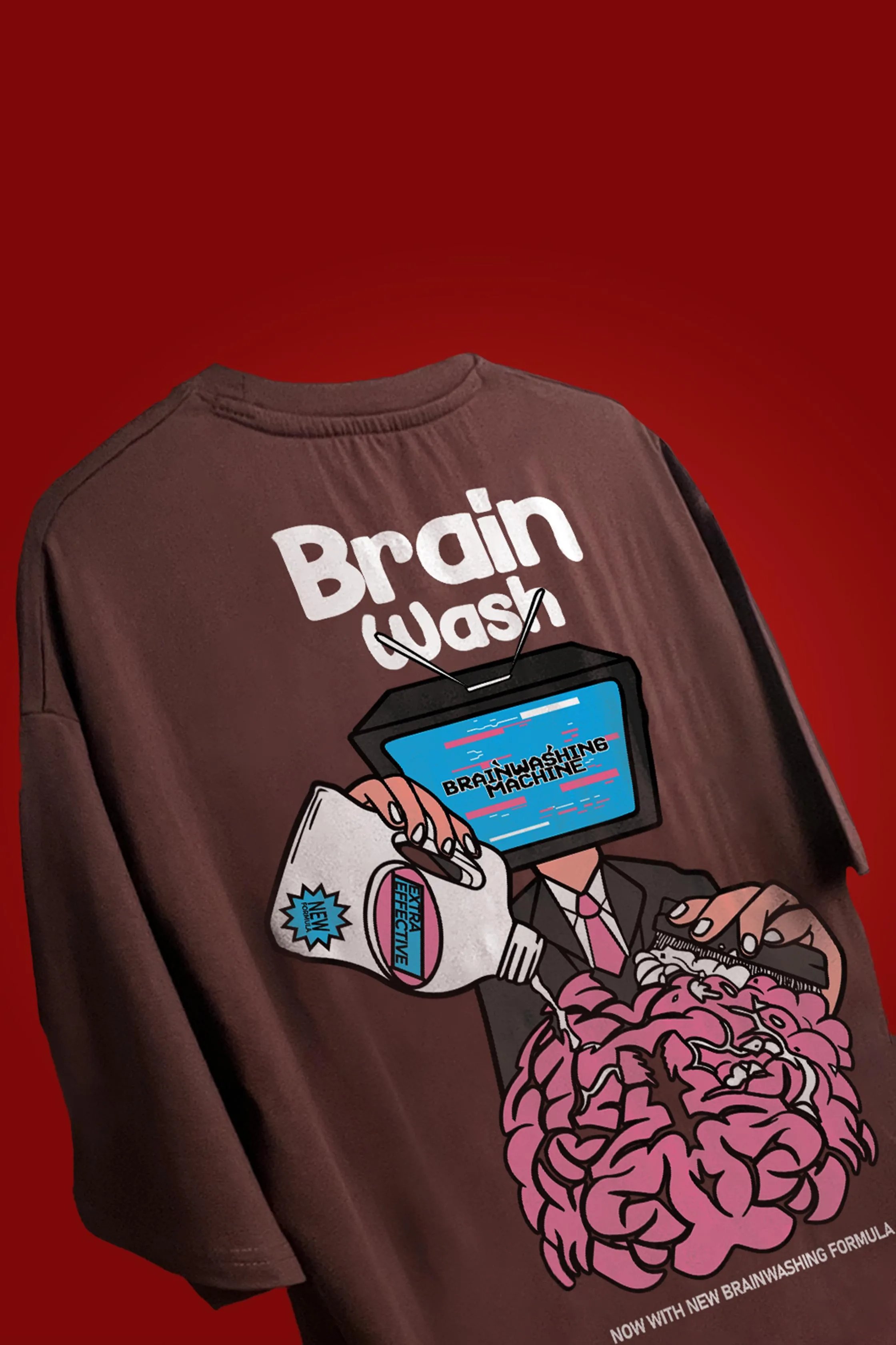 BRAIN WASH OVERSIZED T-SHIRT