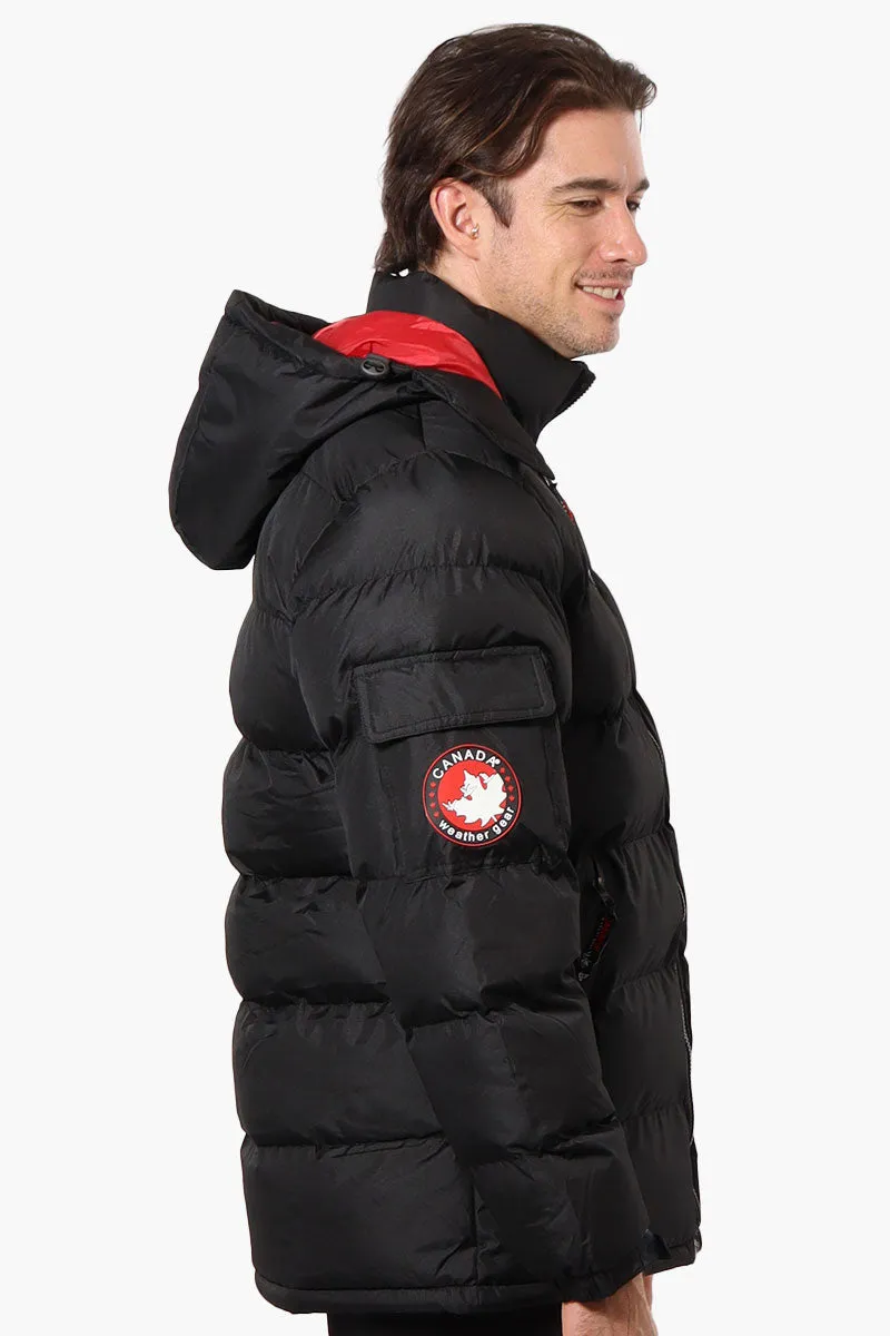 Canada Weather Gear Zip Pocket Bubble Bomber Jacket - Black
