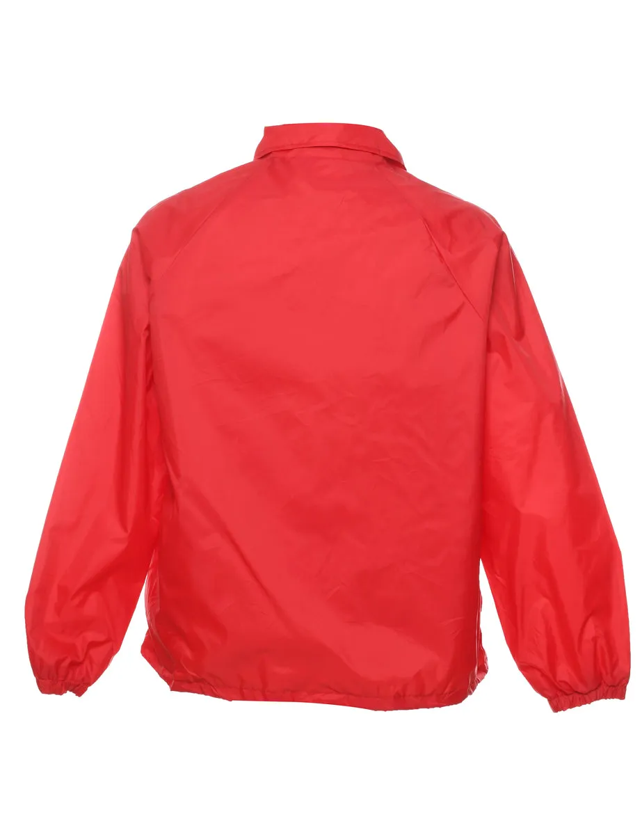 Cardinal Red & White Coach Nylon Jacket - L