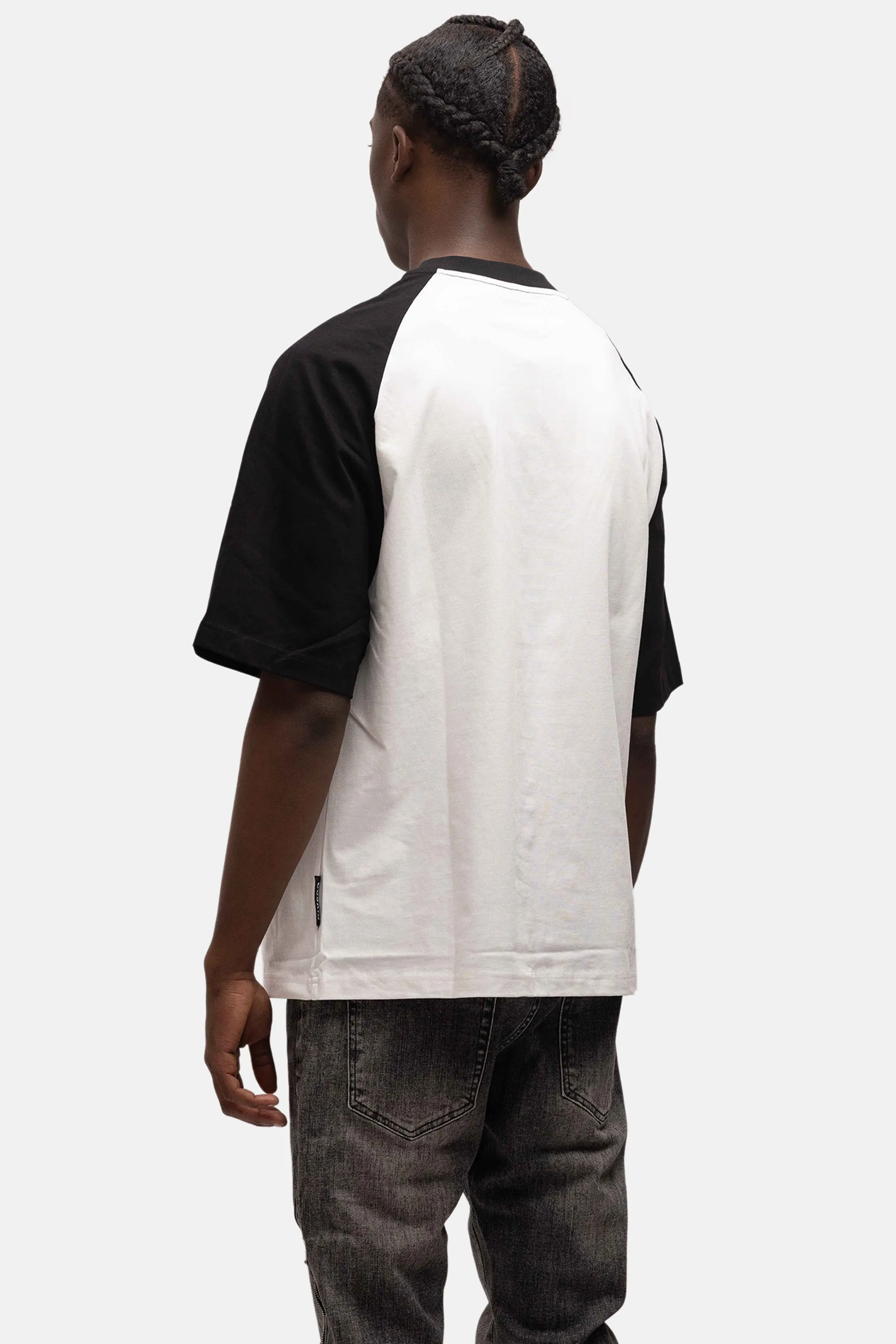 COLLEGE OVERSIZED T-SHIRT WHITE/BLACK