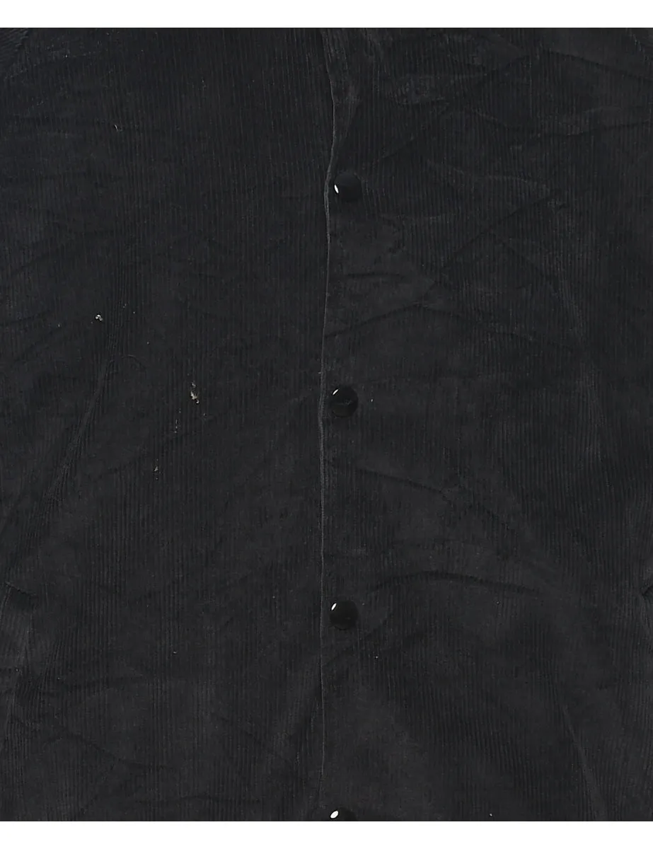 Corduroy Black Jacket - L