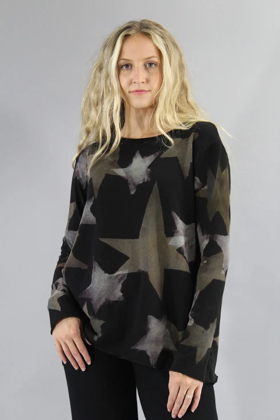 Cozy Sweater - Stars - Khaki