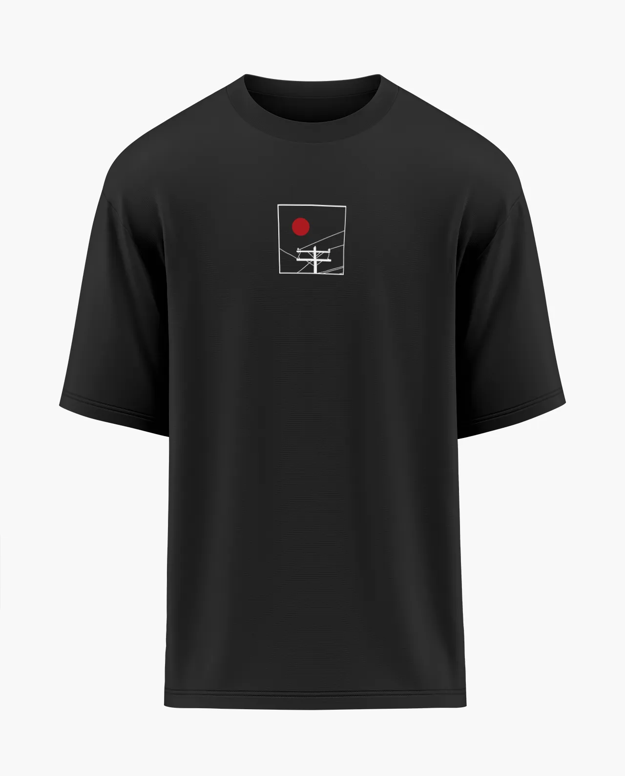 Crimson Horizon Oversized T-Shirt