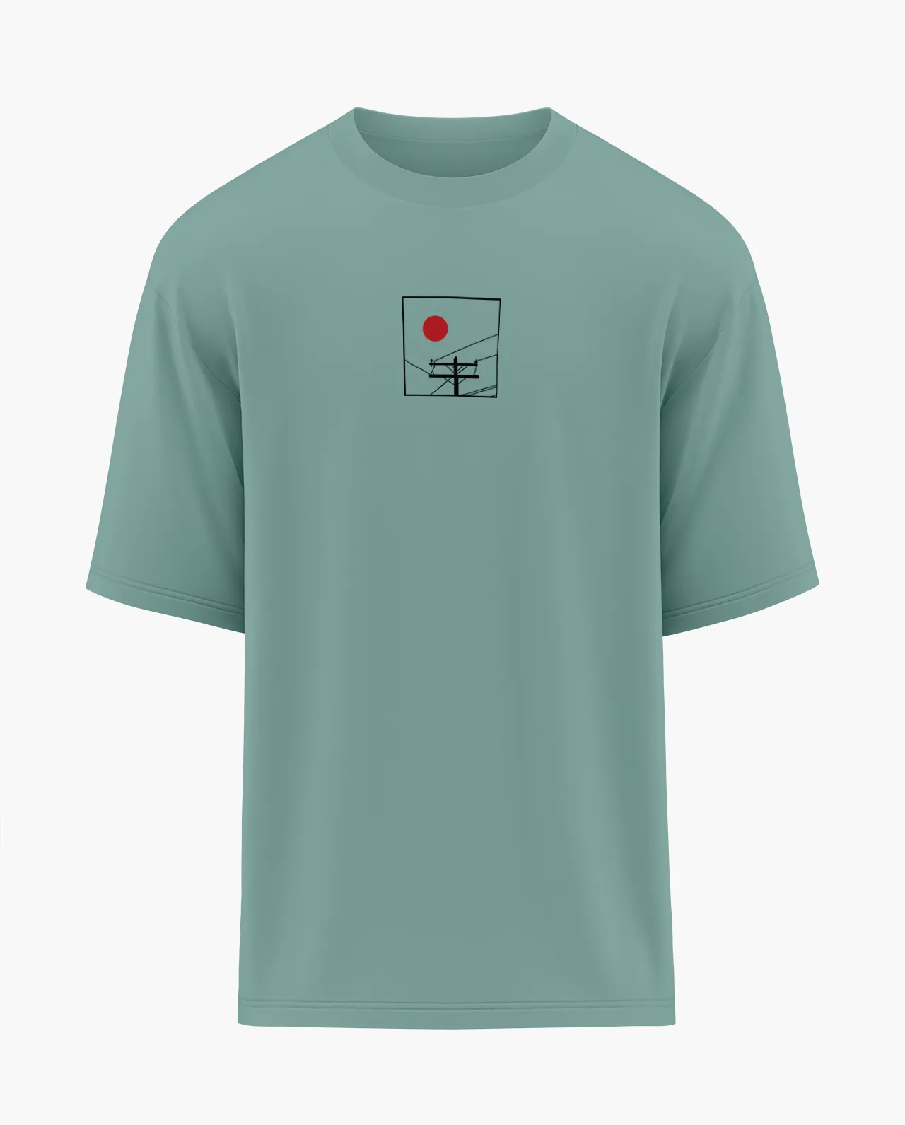Crimson Horizon Oversized T-Shirt