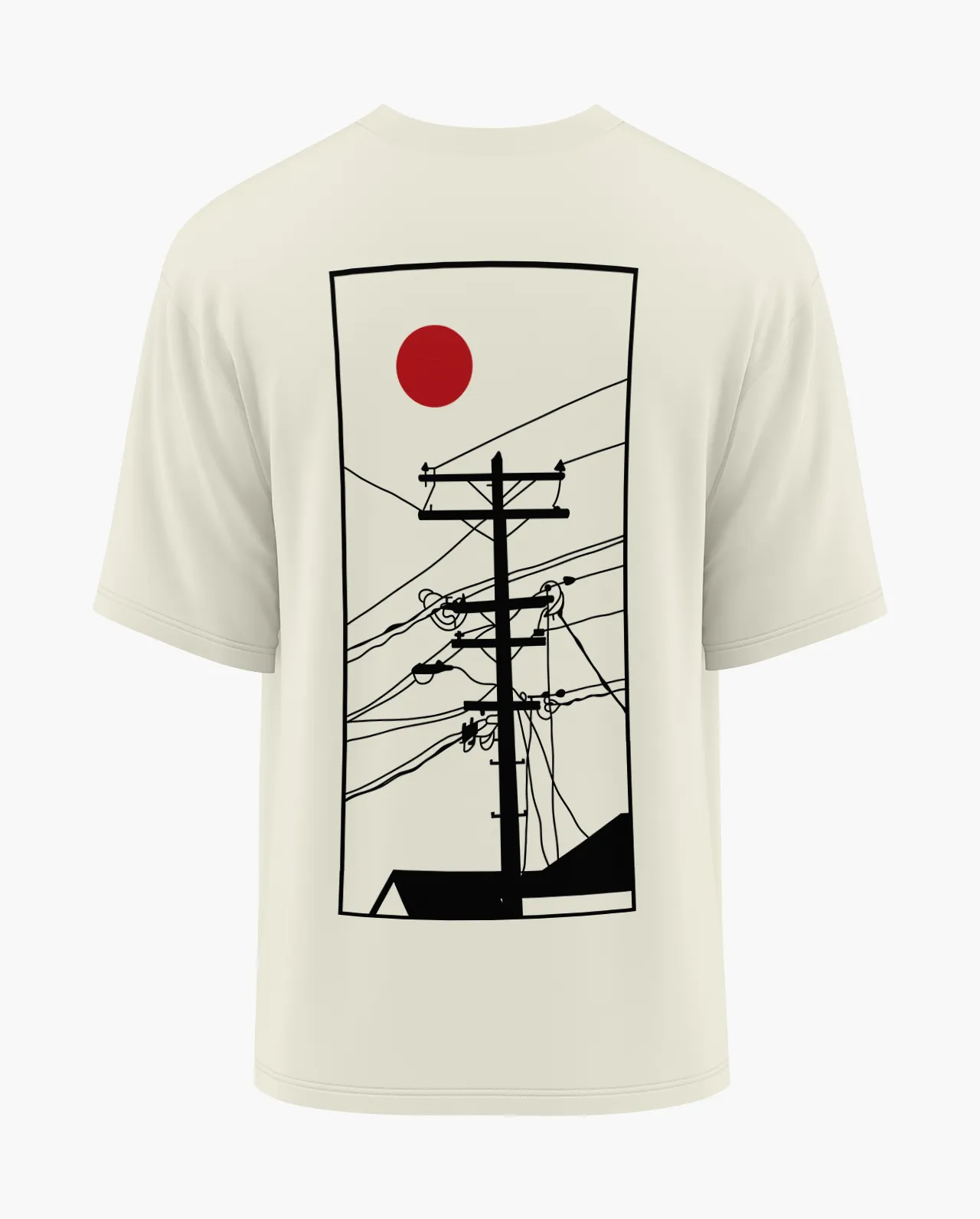 Crimson Horizon Oversized T-Shirt