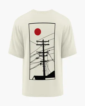 Crimson Horizon Oversized T-Shirt
