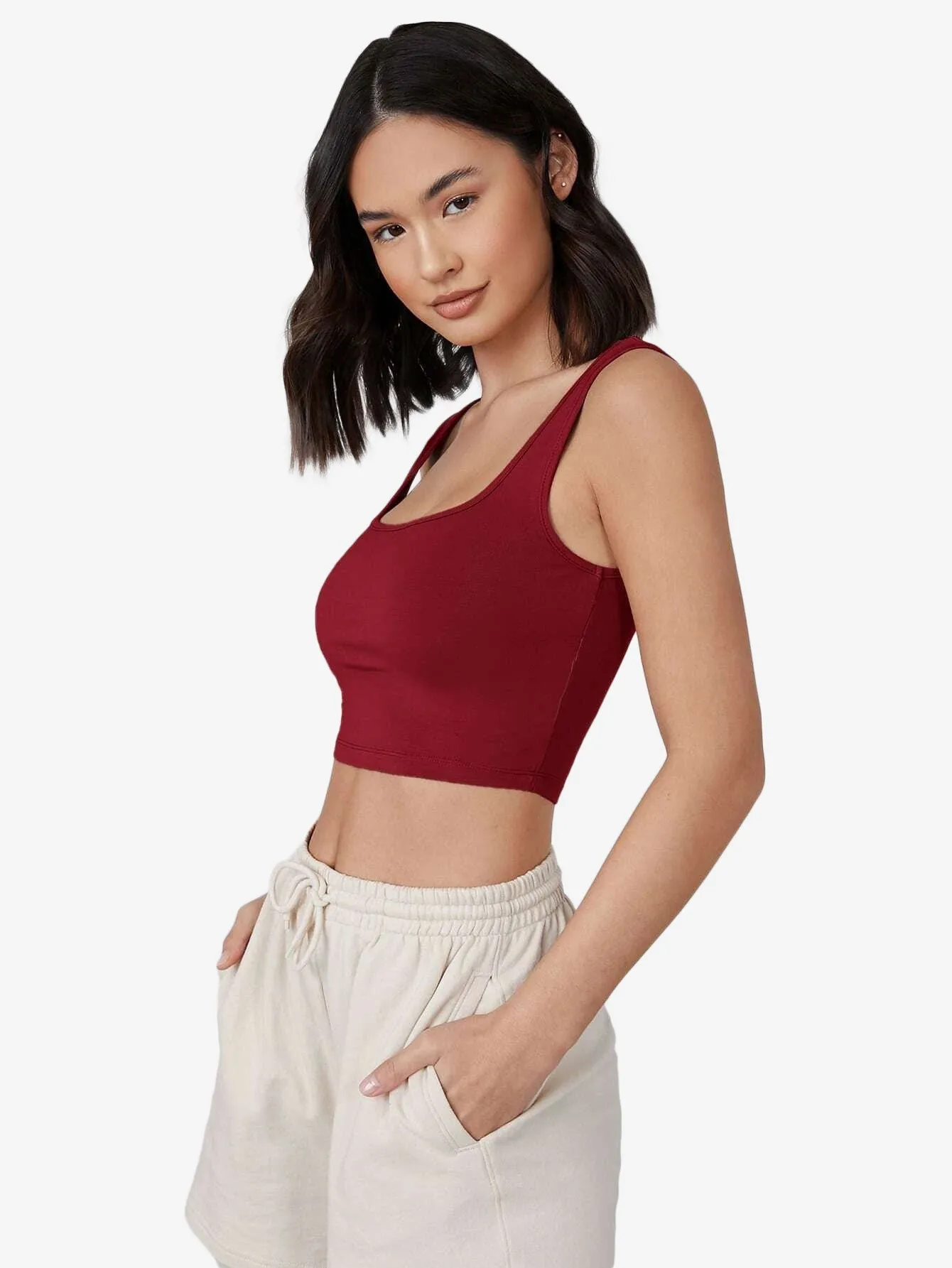 Crop Solid Tank Top