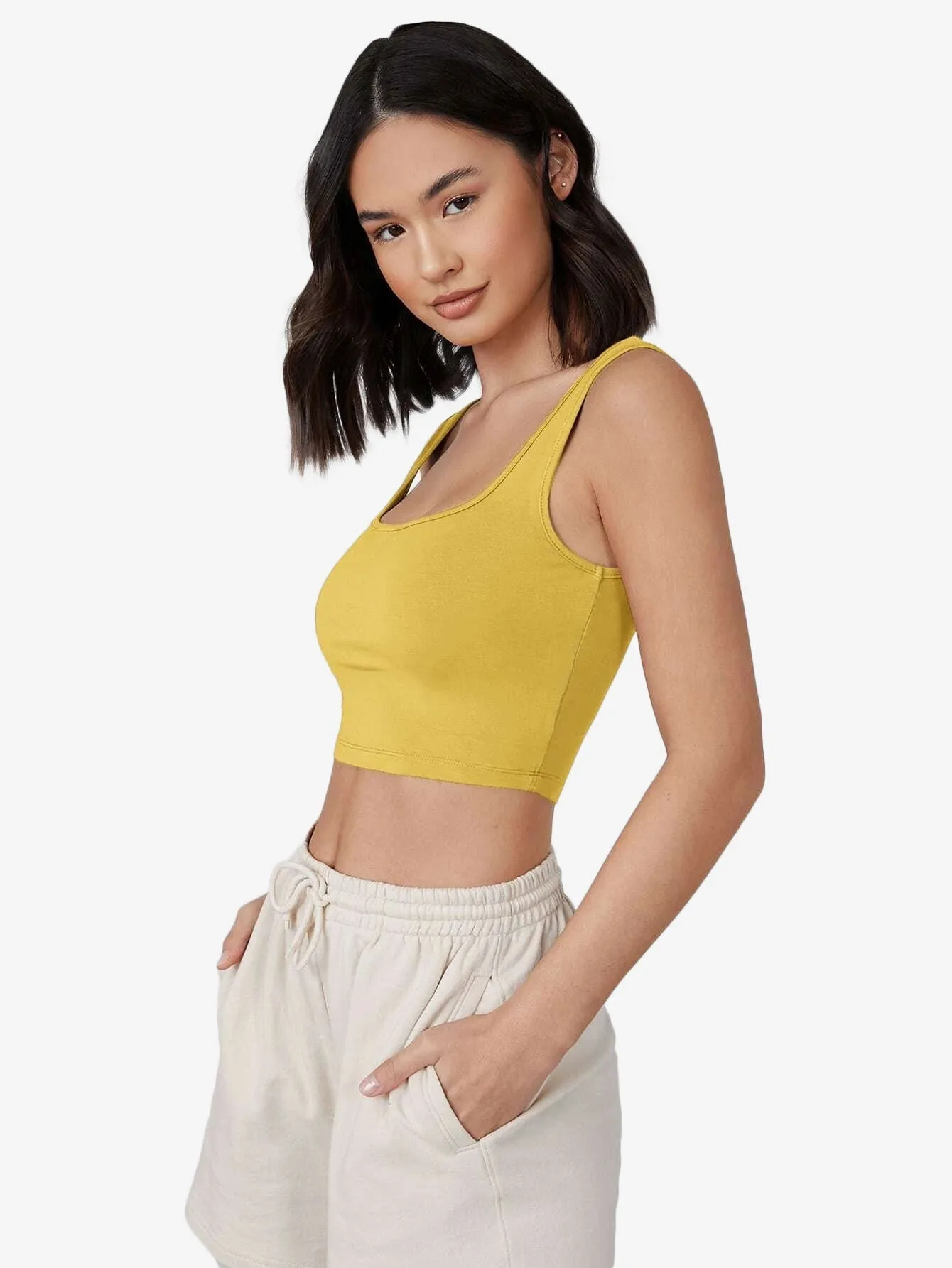 Crop Solid Tank Top
