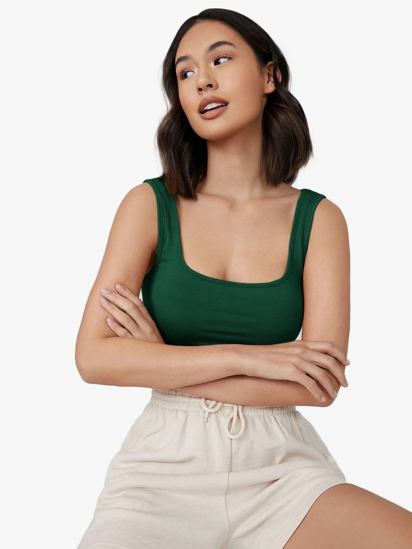Crop Solid Tank Top