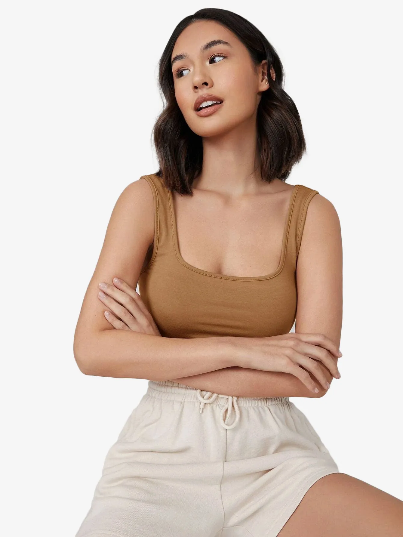 Crop Solid Tank Top