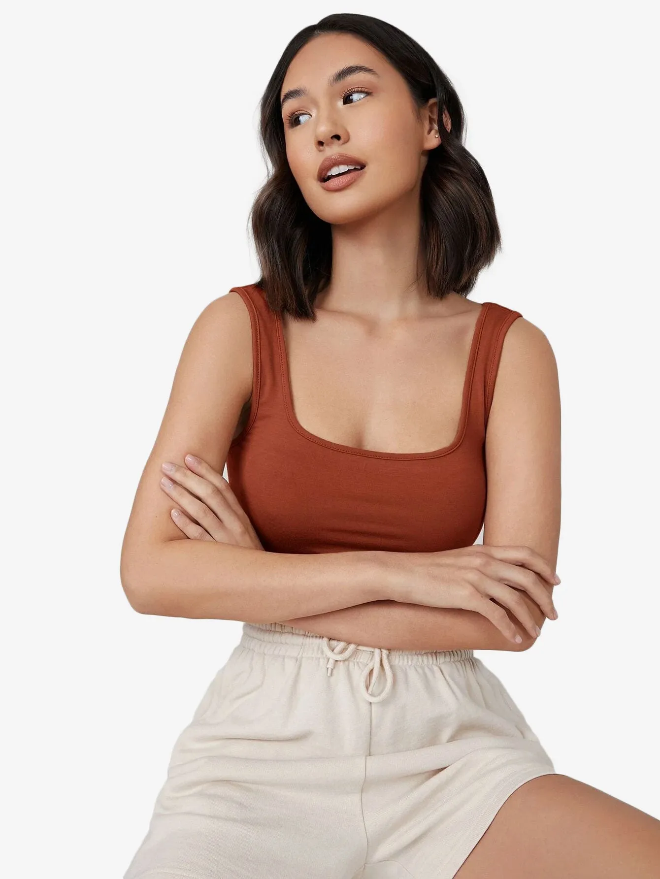Crop Solid Tank Top