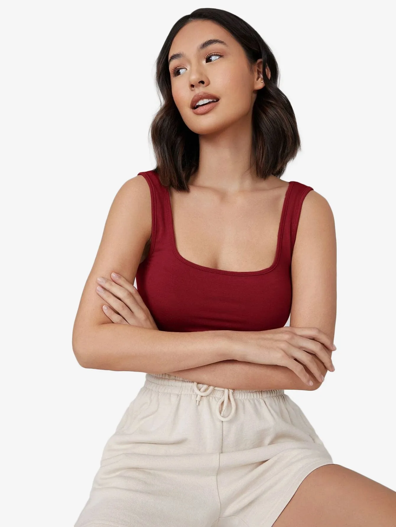 Crop Solid Tank Top