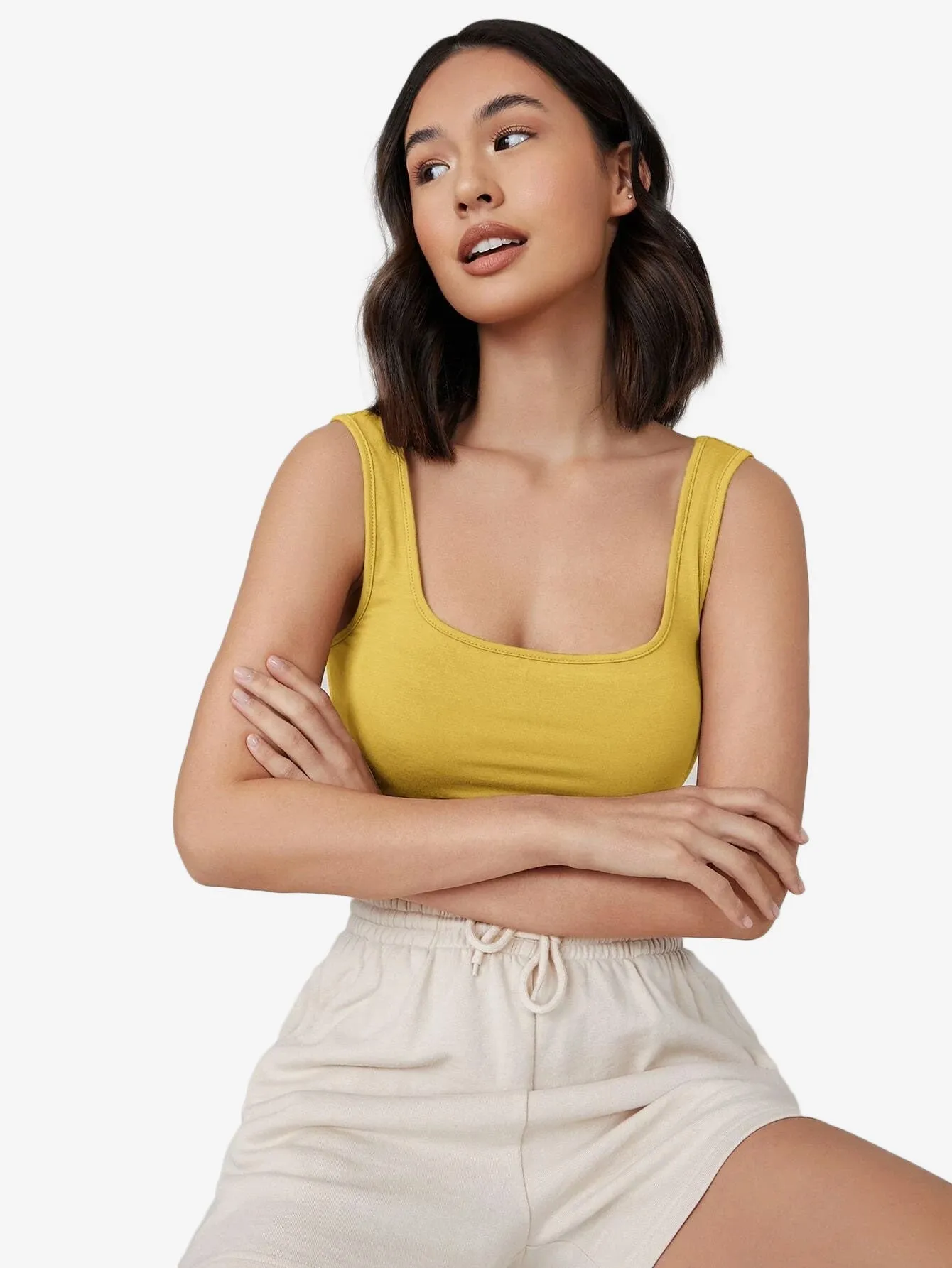 Crop Solid Tank Top