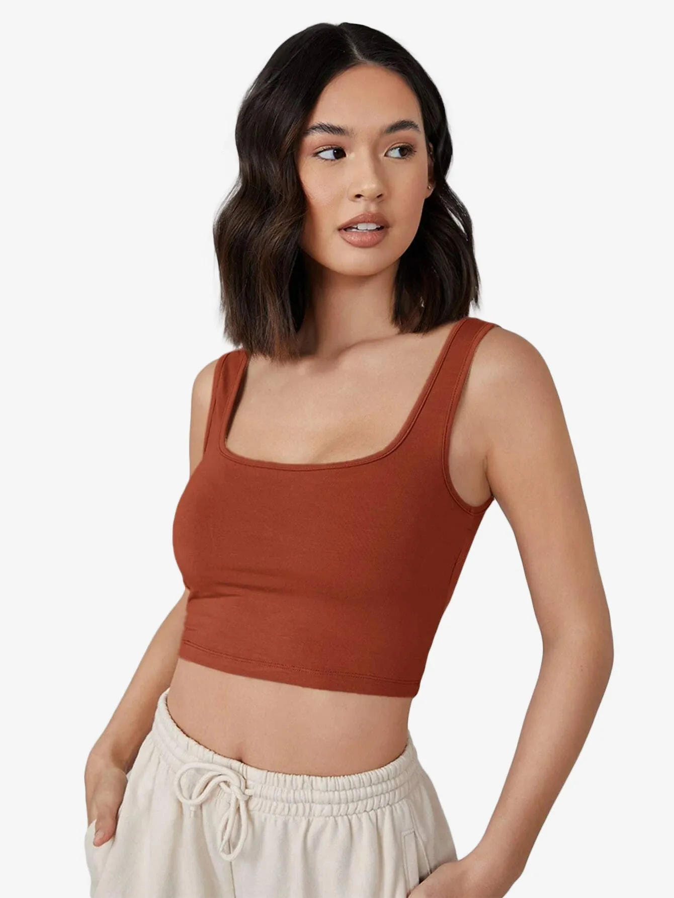 Crop Solid Tank Top
