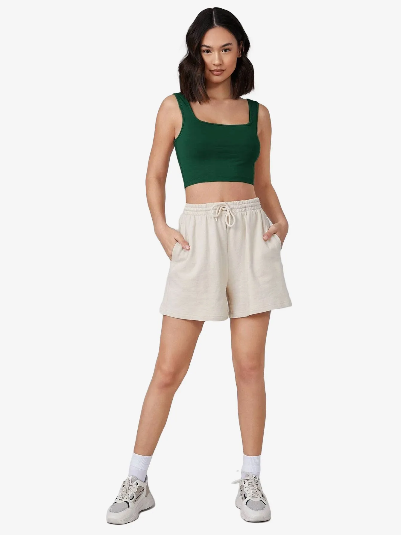 Crop Solid Tank Top