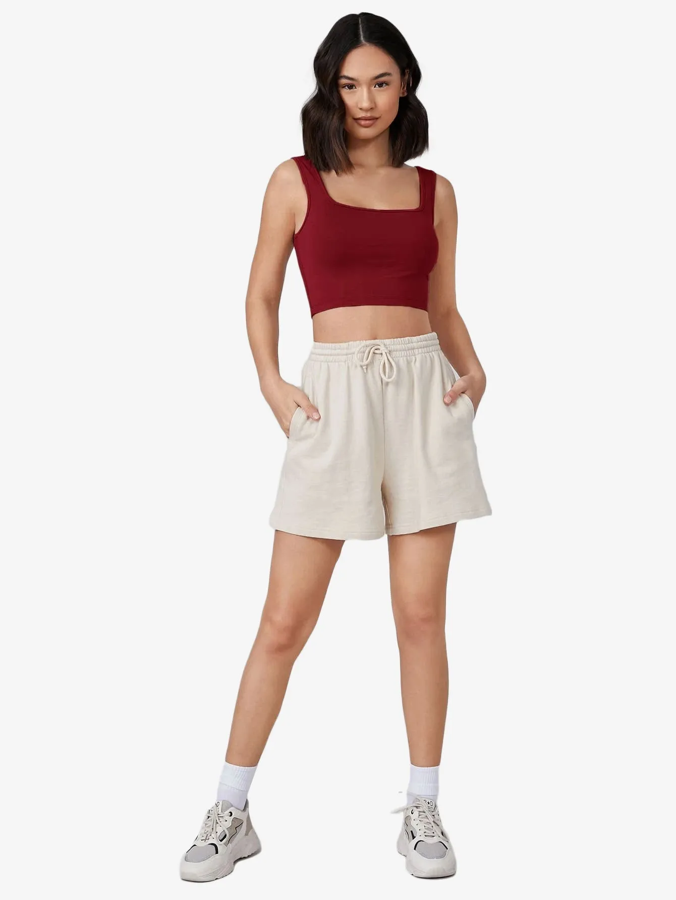 Crop Solid Tank Top