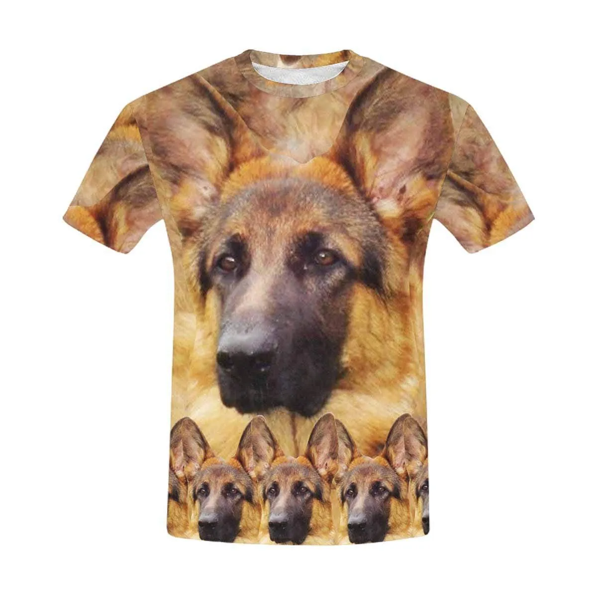 Custom Face Funny Dog Tee Put Your Dog on A Shirt Design Men's All Over Print T-shirt