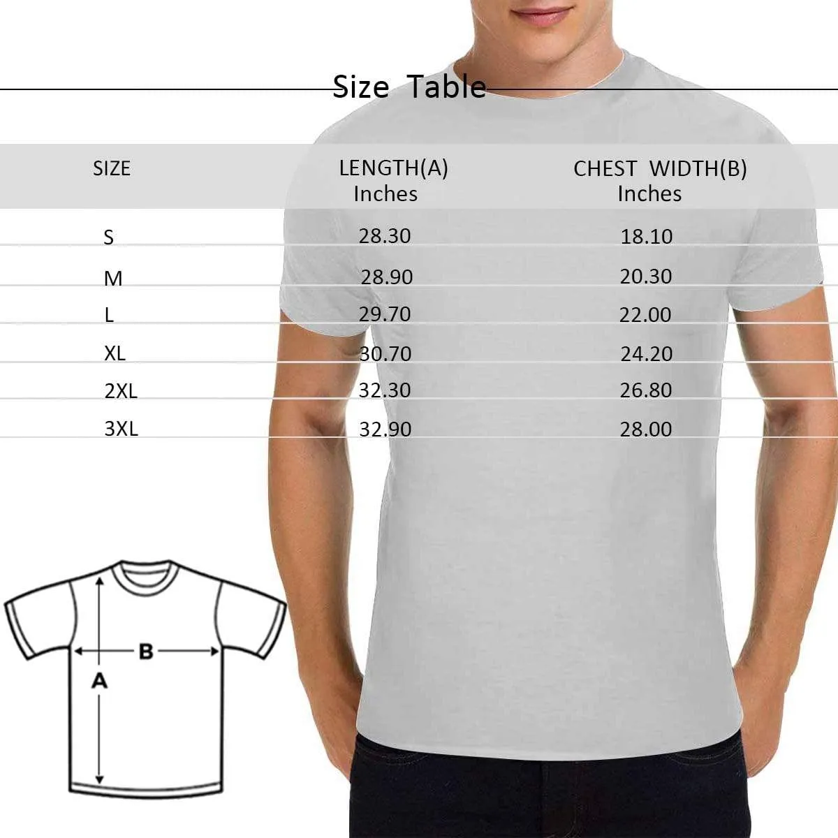 Custom Your Dog on A Shirt White Classic Design Men's All Over Print T-shirt Gift for Him