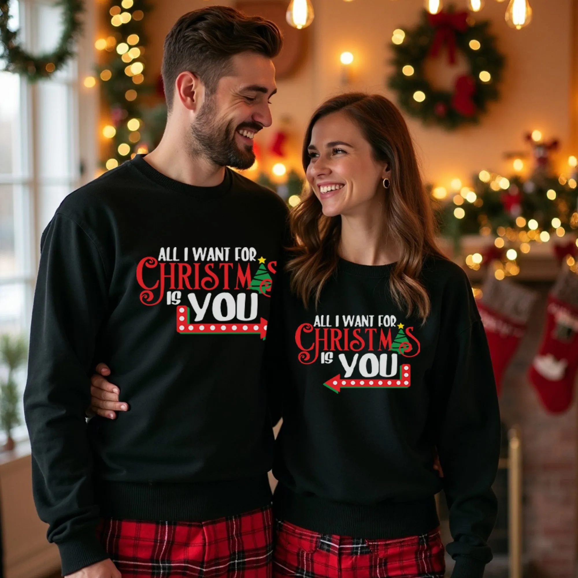 Cute Matching Couple Christmas Sweaters and Hoodies