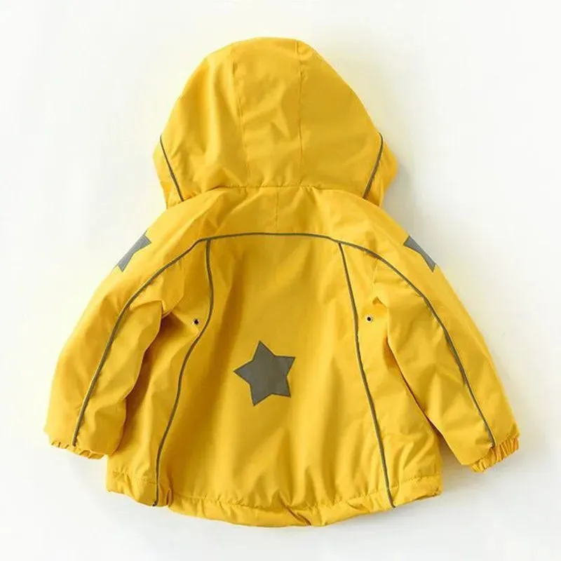 Double-Deck Windproof Inner Polar Fleece Kids Jacket