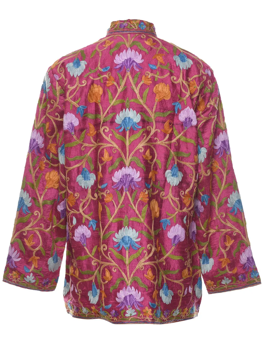 Floral Pattern Multi-Colour Jacket - L