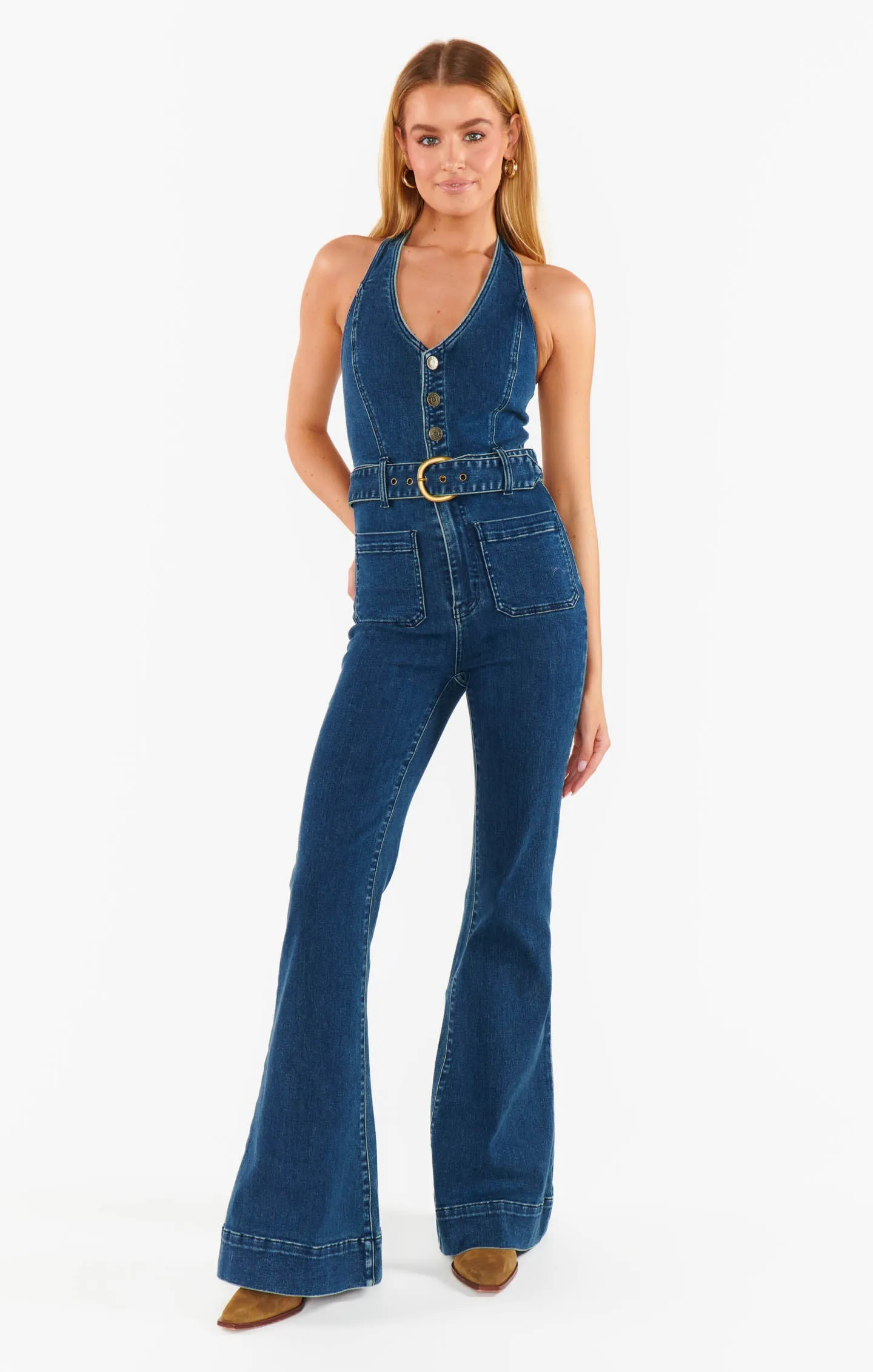 Fort Worth Jumpsuit ~ Ridge Blue
