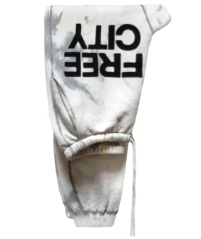 FREECITY Women Large Pocket Sweatpants White Storm