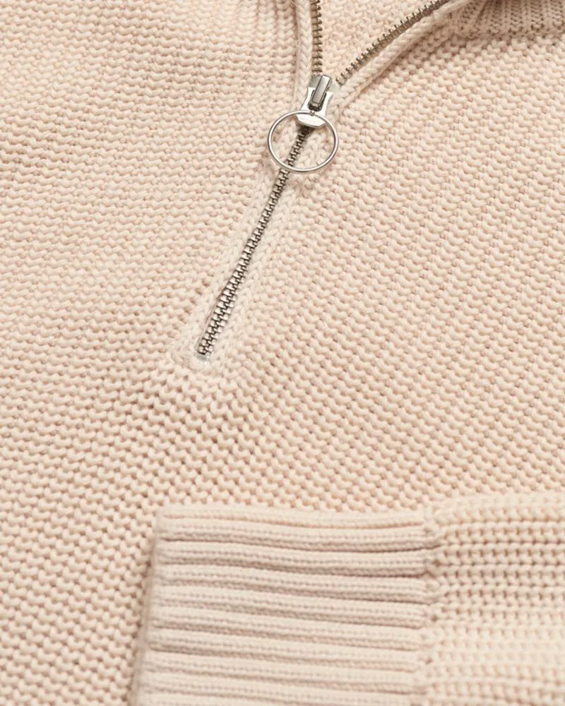 Gant Apparel Mens D2. RIB HALFZIP 116/LINEN