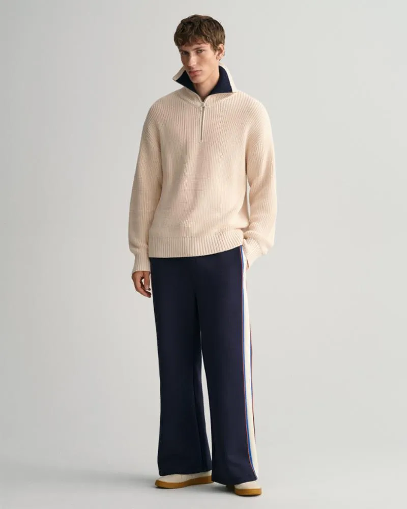 Gant Apparel Mens D2. RIB HALFZIP 116/LINEN