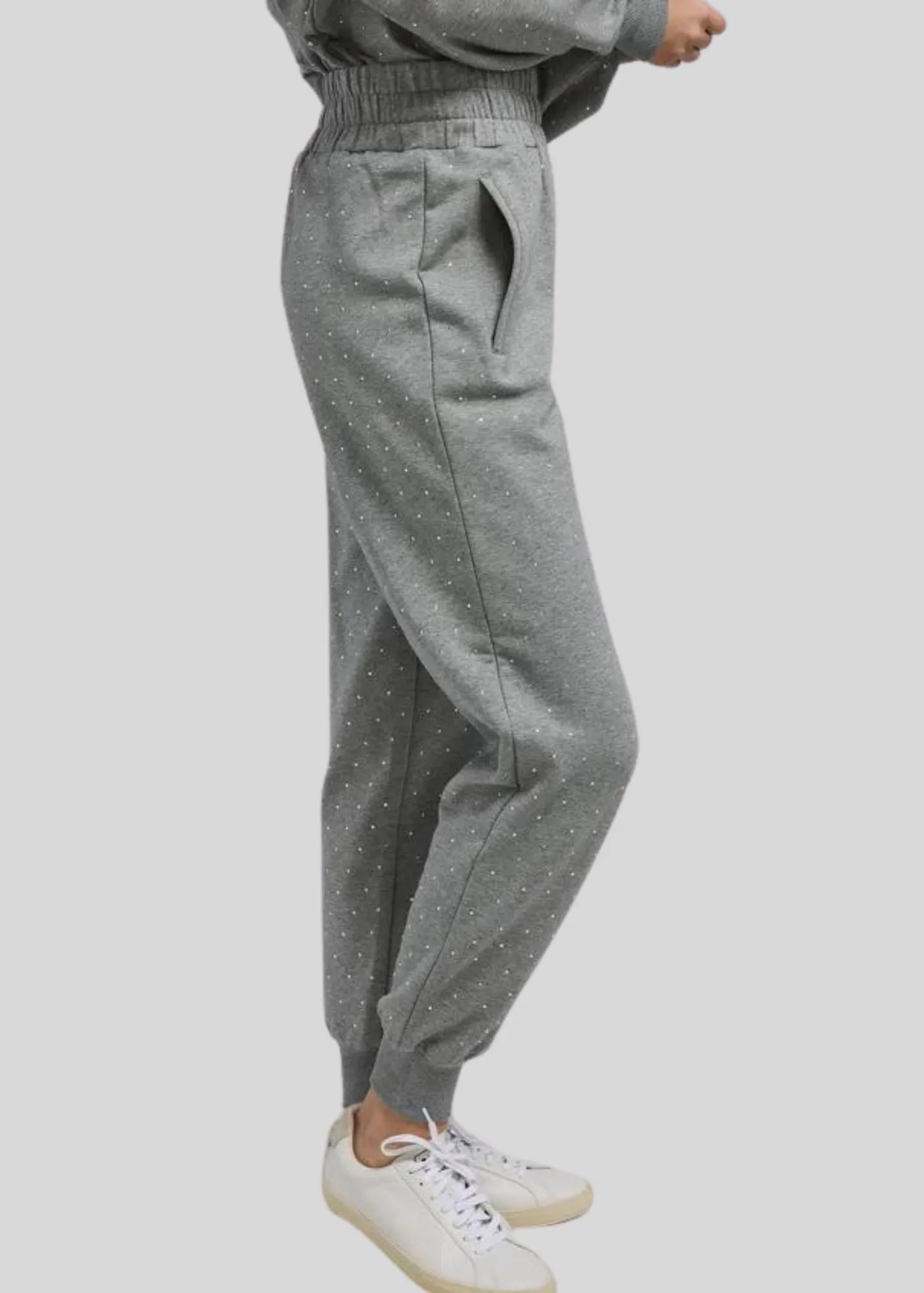 Generation Love Ruel Crystal Sweatpants  in Grey