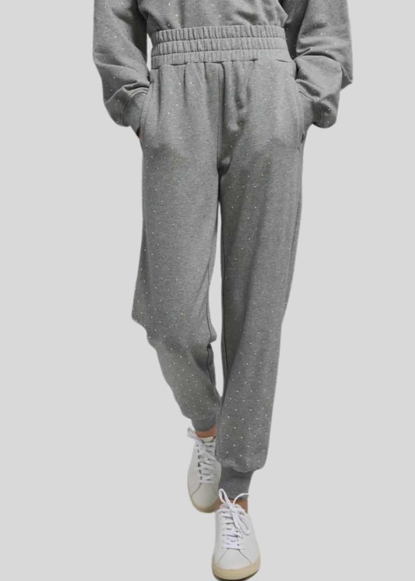 Generation Love Ruel Crystal Sweatpants  in Grey