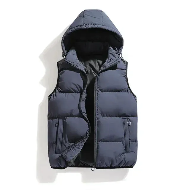 Gilet pour homme avec capuche amovible