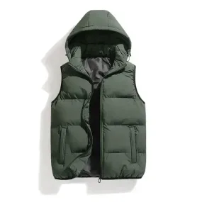 Gilet pour homme avec capuche amovible
