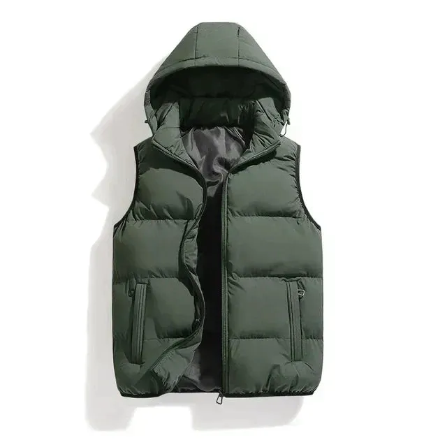 Gilet pour homme avec capuche amovible