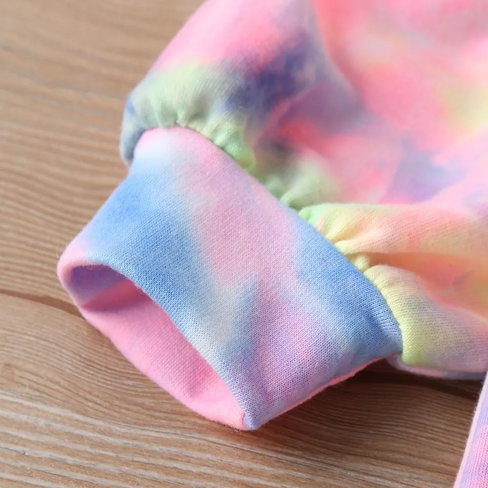 Girls California Letter Printed Tie Dye T-shirts Girls Clothing Wholesalers