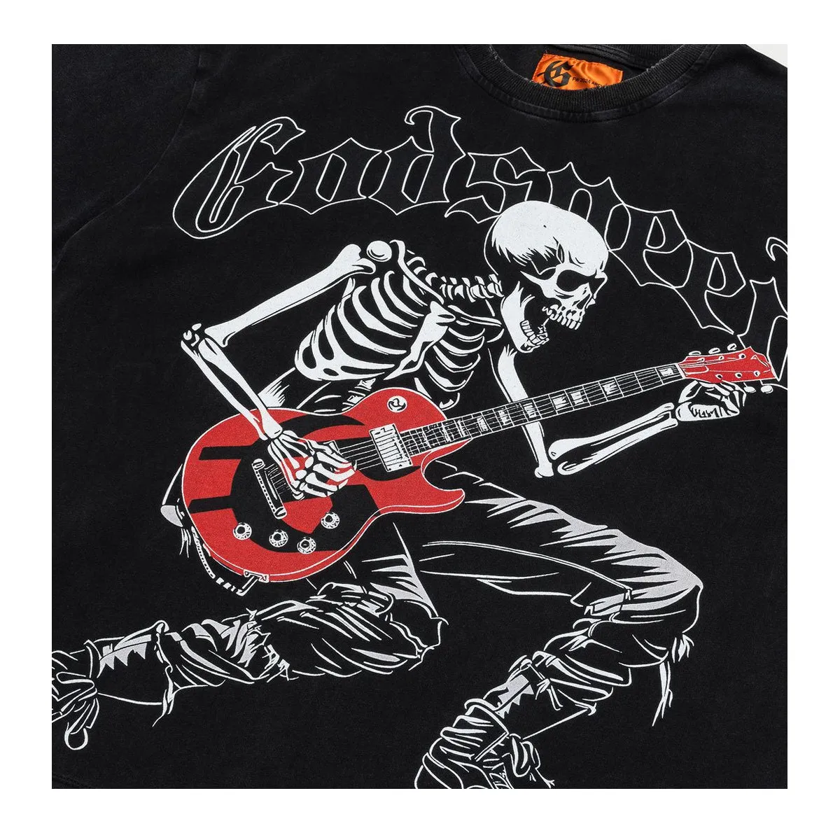 Godspeed Mens Rock On Crew Neck T-Shirt Black
