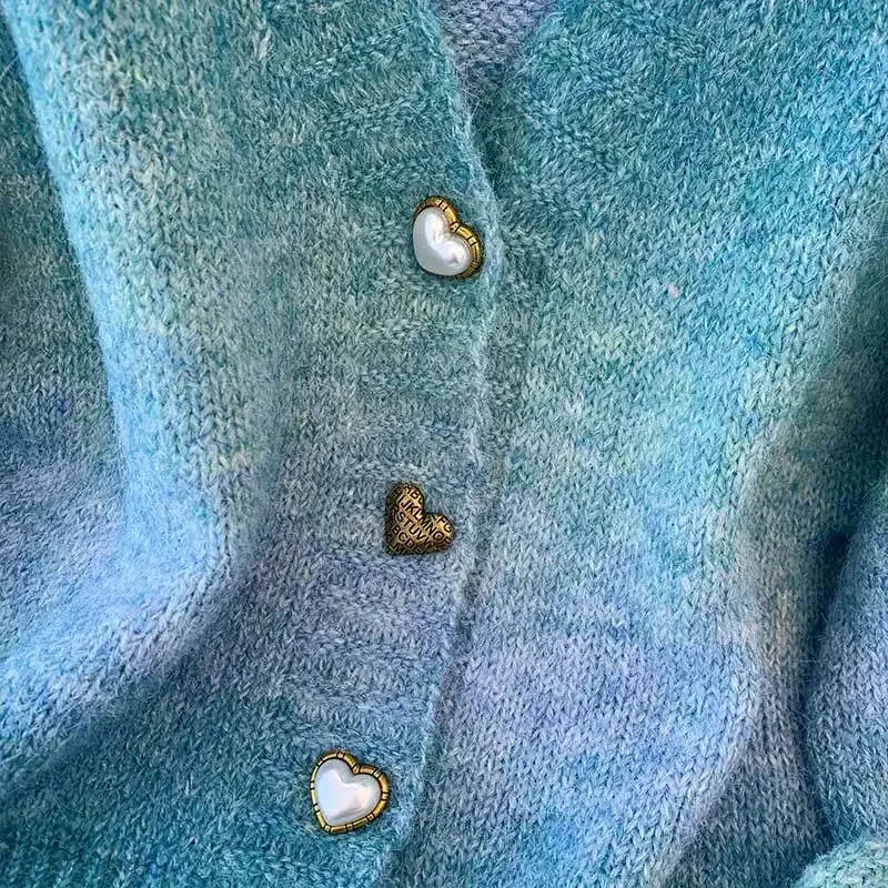 Gradient Pad Design Cardigan Sweaters For Women - Ailime Designs
