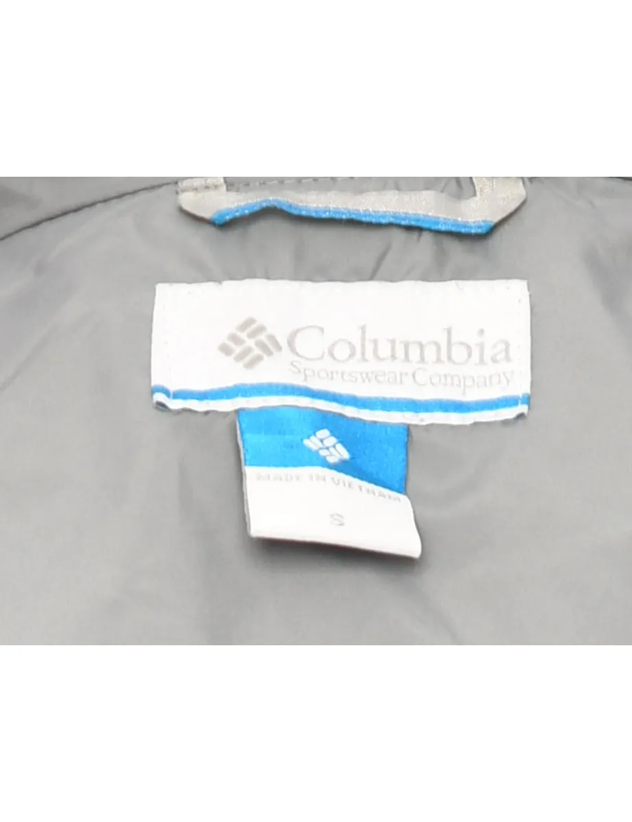 Grey Long Zip-Front Columbia Jacket - S