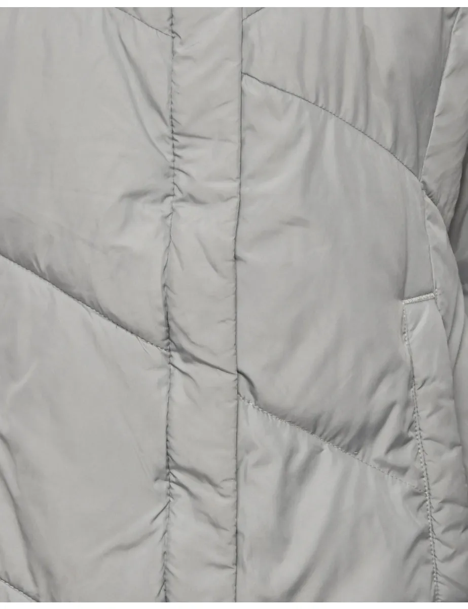 Grey Long Zip-Front Columbia Jacket - S